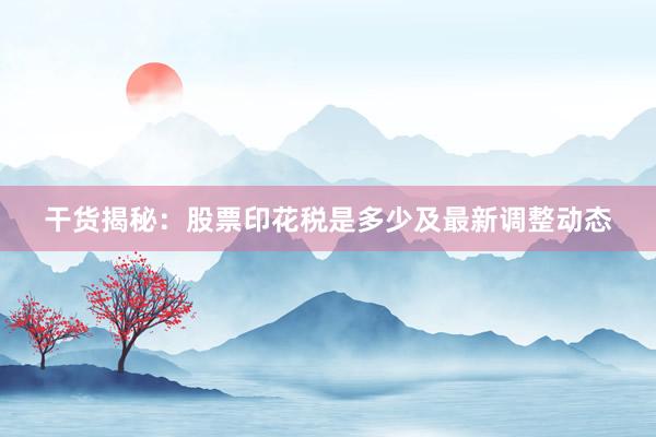 干货揭秘：股票印花税是多少及最新调整动态