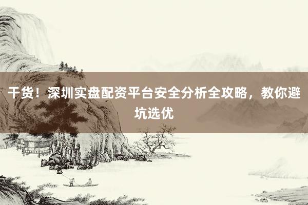 干货!深圳实盘配资平台安全分析全攻略,教你避坑选优