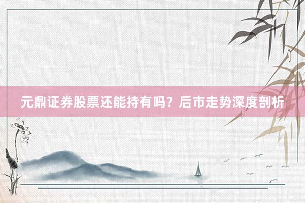 元鼎证券股票还能持有吗？后市走势深度剖析