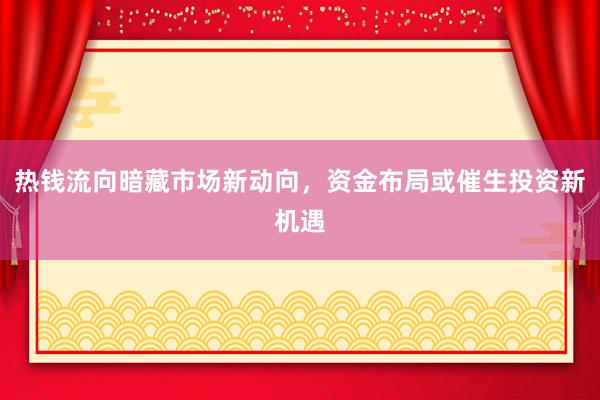 热钱流向暗藏市场新动向,资金布局或催生投资新机遇
