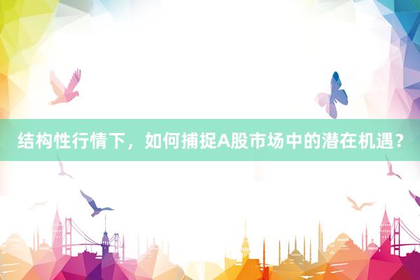 结构性行情下，如何捕捉A股市场中的潜在机遇？