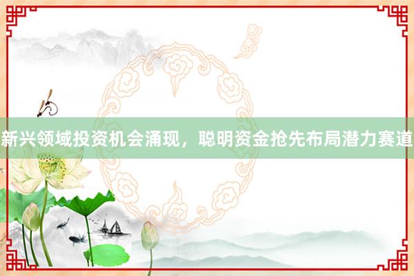 新兴领域投资机会涌现，聪明资金抢先布局潜力赛道