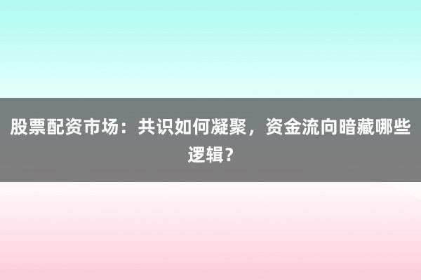 股票配资市场：共识如何凝聚，资金流向暗藏哪些逻辑？