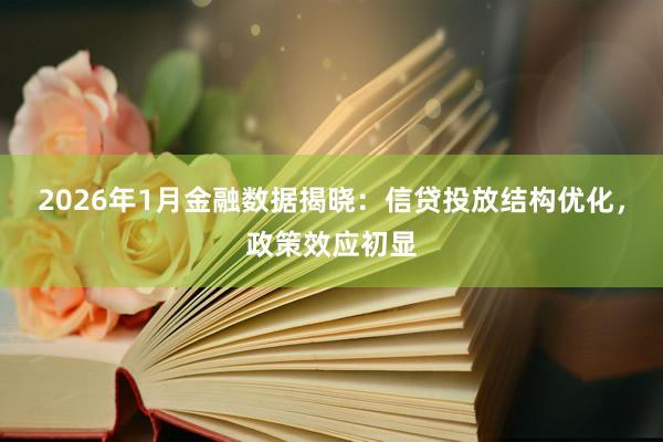 2026年1月金融数据揭晓：信贷投放结构优化，政策效应初显