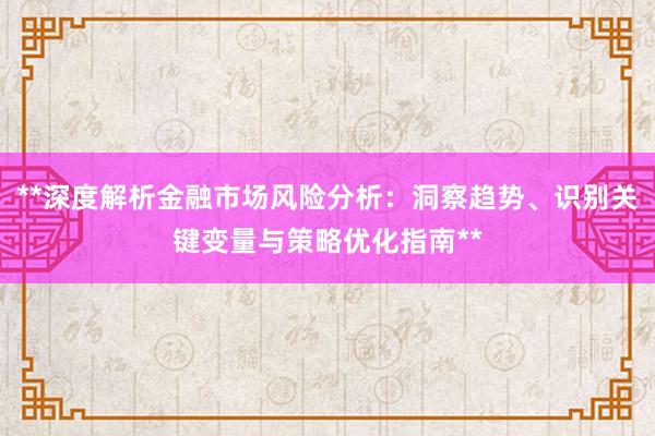 **深度解析金融市场风险分析：洞察趋势、识别关键变量与策略优化指南**